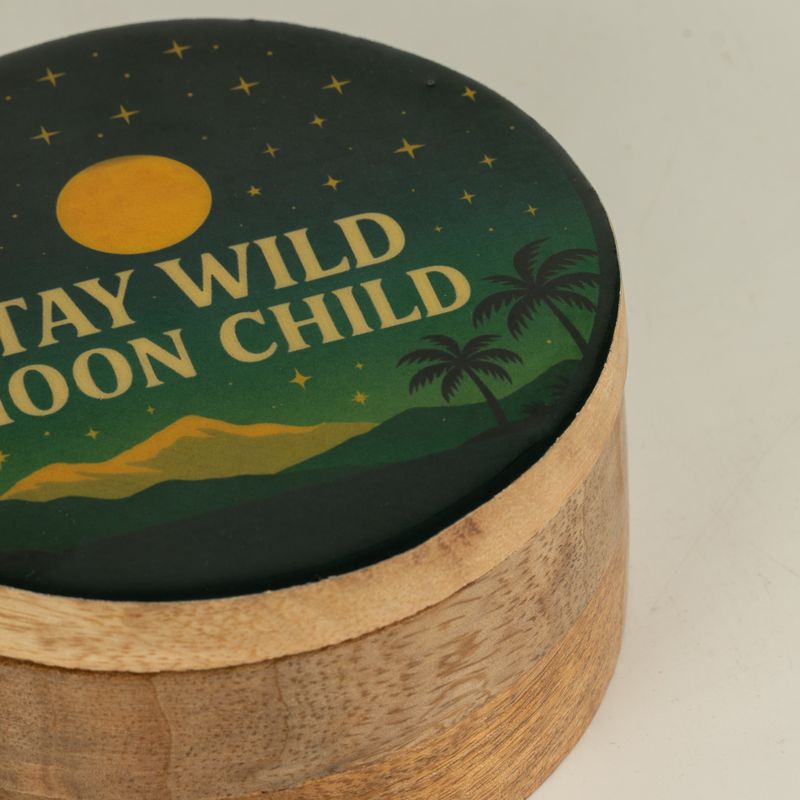 Boîte ronde émaillée - Stay Wild Moon Child