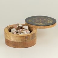 Boîte ronde émaillée - Boussole de vie