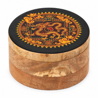 Boîte ronde émaillée – Dragon Yin Yang