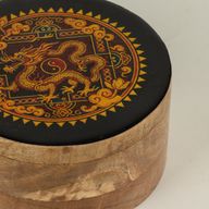 Boîte ronde émaillée – Dragon Yin Yang