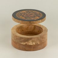 Boîte ronde émaillée – Dragon Yin Yang
