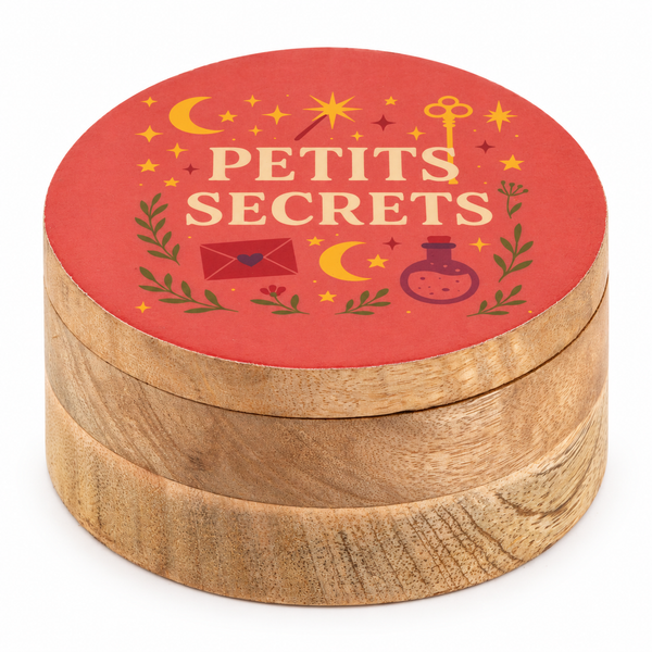 Boîte émaillée ronde – Petits Secrets