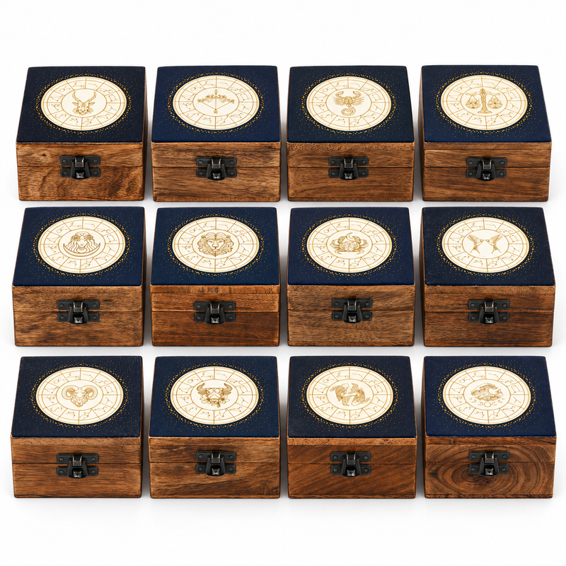 Pack de démarrage de petites boîtes émaillées signes du zodiaque