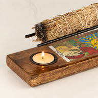 Brûle-encens émaillé pour bâton de sauge - Le Soleil