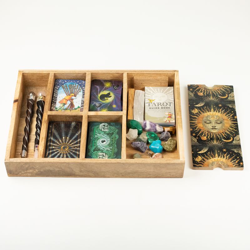 Plateau de Tarot Déesse du Soleil avec support de cartes