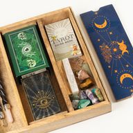 Plateau de Tarot Phases de la Lune Bleue avec support de cartes