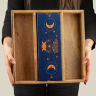 Plateau de Tarot Phases de la Lune Bleue avec support de cartes