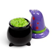 Set de salière et poivrière en céramique – Chapeau de sorcière et chaudron