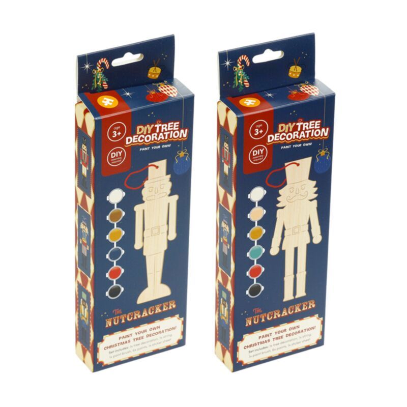 Décoration de sapin de Noël Casse-Noisette à peindre soi-même – Kit créatif DIY