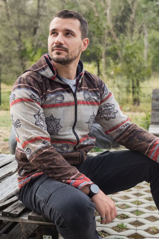 Veste Nomad Sari Himalayan Soul – Mandala Pierre – Taille M