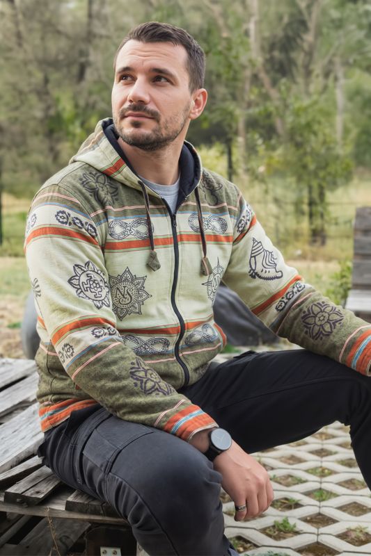 Moyen – Veste Nomad Sari Himalayan Soul – Vert Mantra