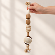 Jouets PAW – Bâton à mâcher en bois de caféier – Balle à nœud