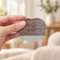 Outils de toilettage PAW – Peigne anti-puces et zones délicates – Noyer