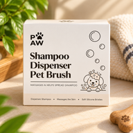 Accessoires de toilettage PAW – Shampoing & Brosse de massage – Picots en silicone