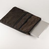 Grande pochette pour ordinateur portable délavée – Anthracite