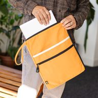 Grande pochette pour ordinateur portable en toile – Orange