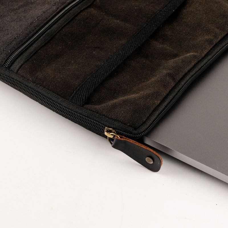 Pochette pour ordinateur portable de voyage délavée – Anthracite