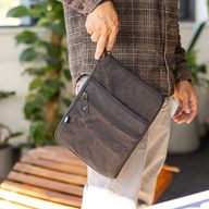 Pochette pour ordinateur portable de voyage délavée – Anthracite