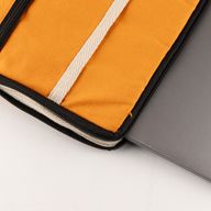 Pochette de voyage pour ordinateur portable en toile – Orange