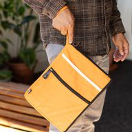 Pochette de voyage pour ordinateur portable en toile – Orange
