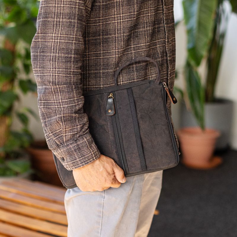 Pochette pour tablette délavée effet pierre – Anthracite