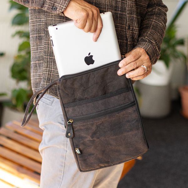 Pochette pour tablette effet délavé- Charbon