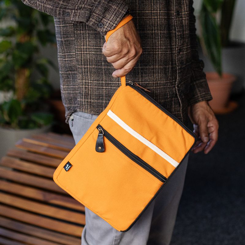 Pochette pour tablette en toile – Orange