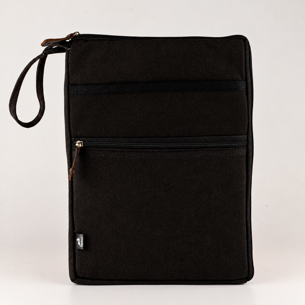 Pochette de voyage pour ordinateur portable effet délavé - Charbon
