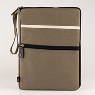 Pochette de voyage pour ordinateur portable en toile – Olive