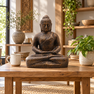 Bouddha Classique Moyen Or Antique - 0,5 m