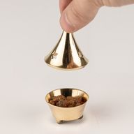 Brûleur d'encens en laiton pour cônes (modèles assortis)