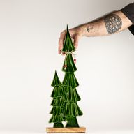 Lost in the Forest - Grand modèle - Deux arbres émaillés - (45x15x2,5cm)