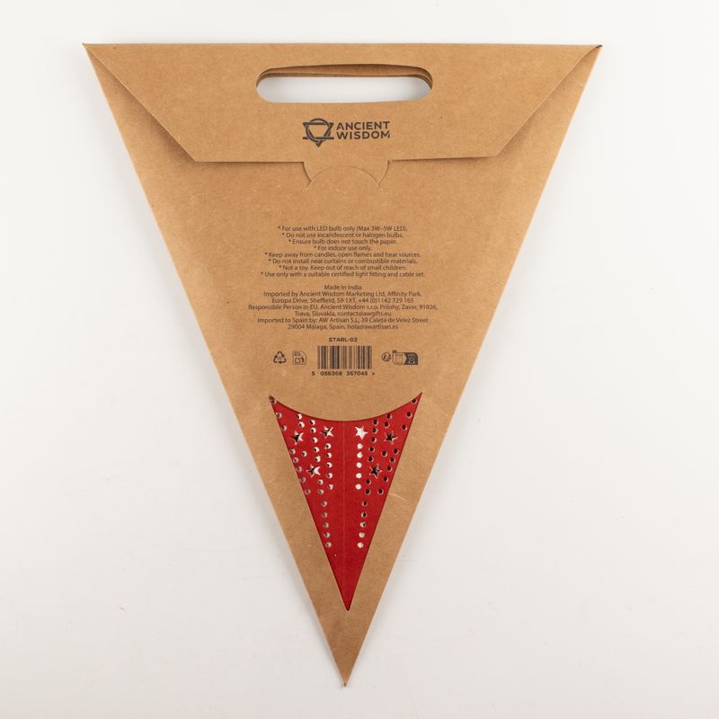 Lampe Étoile - Rouge Chance - Sept Branches - 60 cm