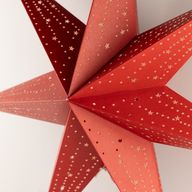 Lampe Étoile - Rouge Chance - Sept Branches - 60 cm