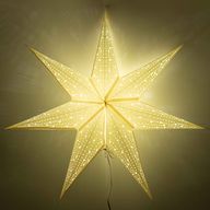 Étoile Lumineuse - Blanc Classique - Sept Branches - 60 cm