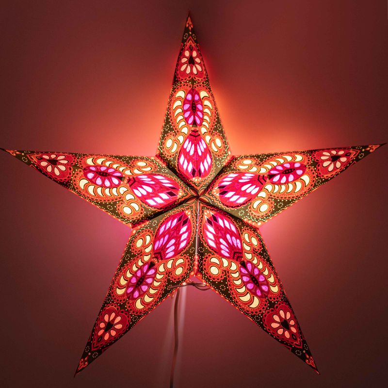 Lampe Étoile - Fire Festival à cinq branches - 60 cm