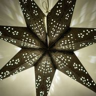 Lampe Étoile - Aurore Boréale Noire à Sept Branches - 60 cm