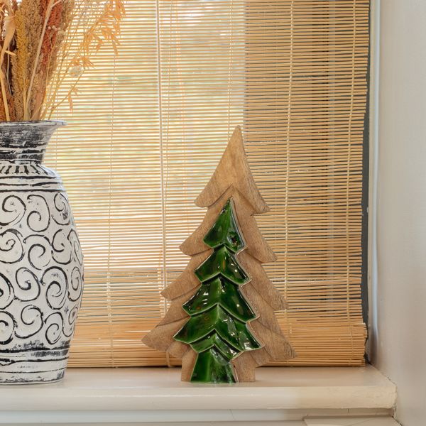 Sapin moyen, décoration en bois 3D – 29x18,5x2,5 cm