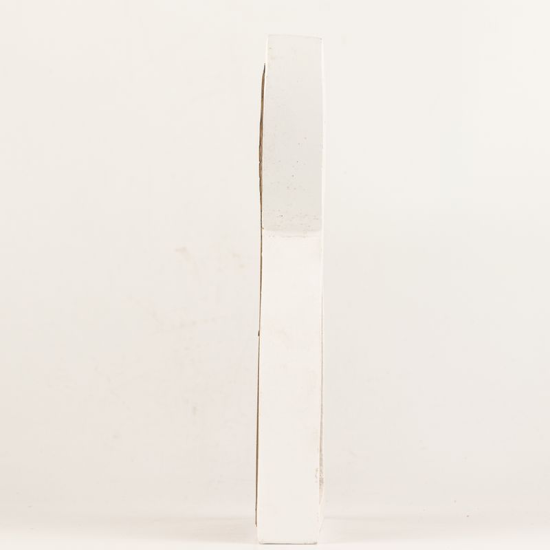 Ange en Bois de Manguier - Finition Blanchie avec Découpe Décorative en Fer - 22cm