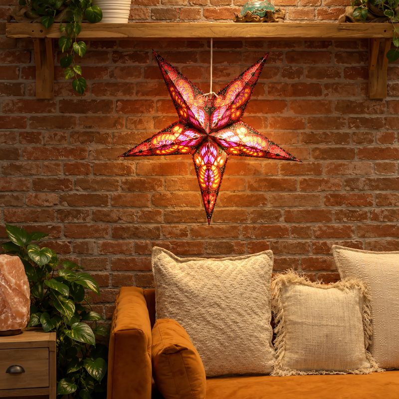 Pack de démarrage Lampes Étoiles en Papier – 20 unités avec câbles et ampoules