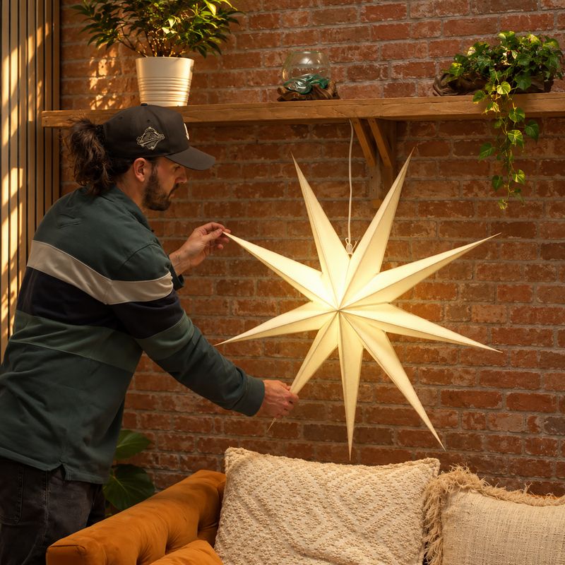 Pack de démarrage Lampes Étoiles en Papier – 20 unités avec câbles et ampoules