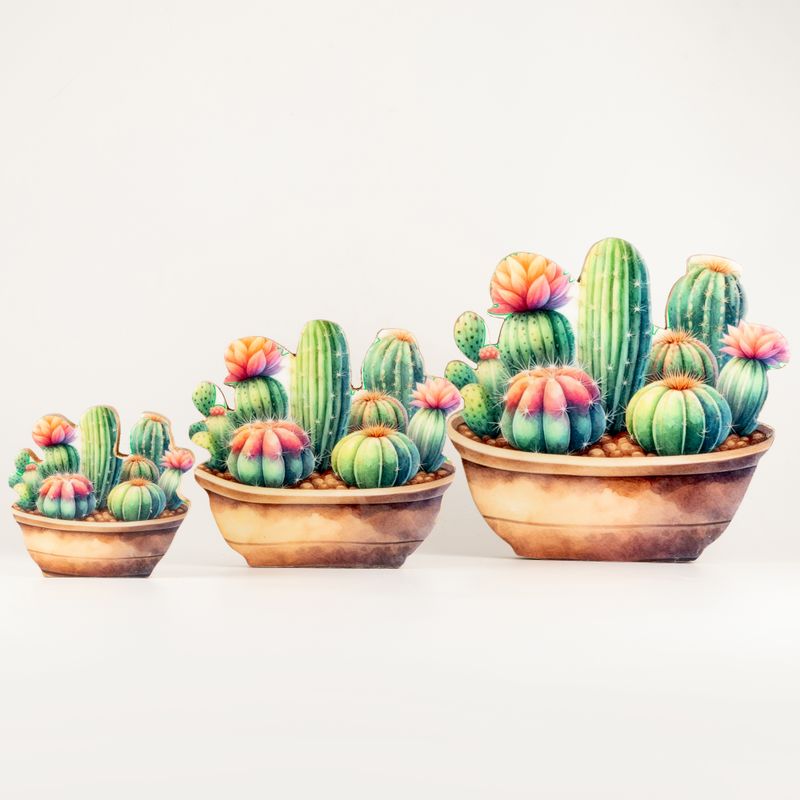 Plantes d'Intérieur en Bois - Jardin de Cactus Moyen