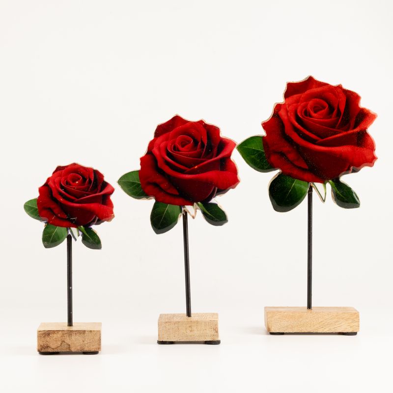 Plantes d'Intérieur en Bois - Mini Rose Unique