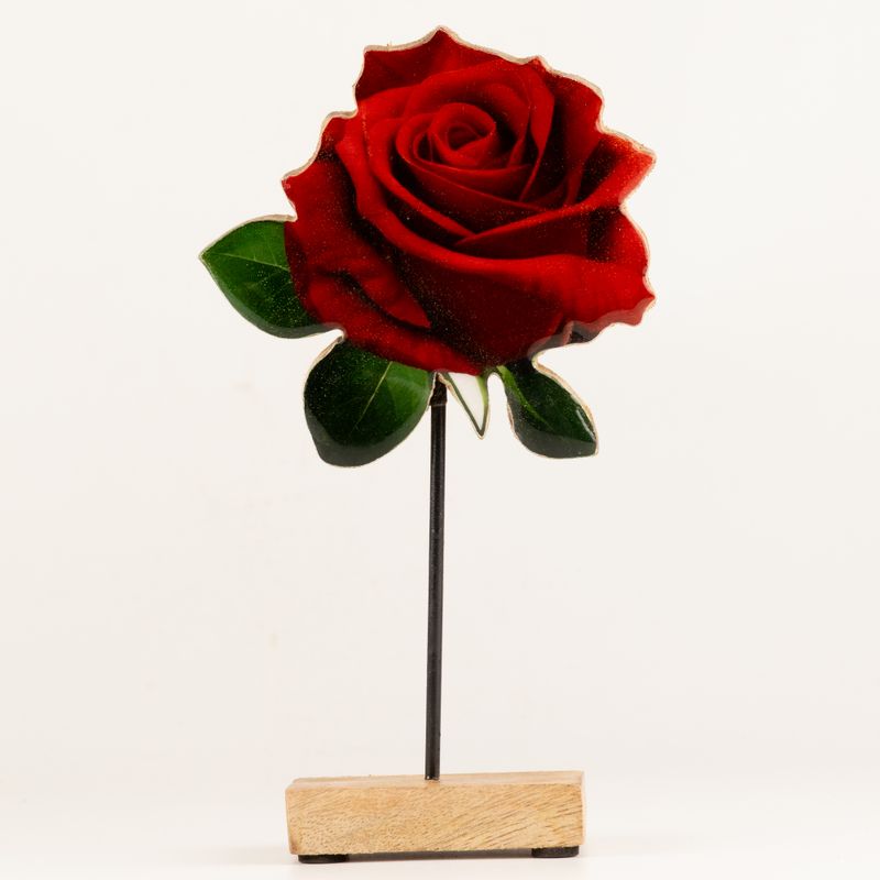 Plantes d'Intérieur en Bois - Grande Rose Unique