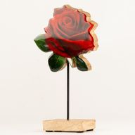 Plantes d'Intérieur en Bois - Grande Rose Unique
