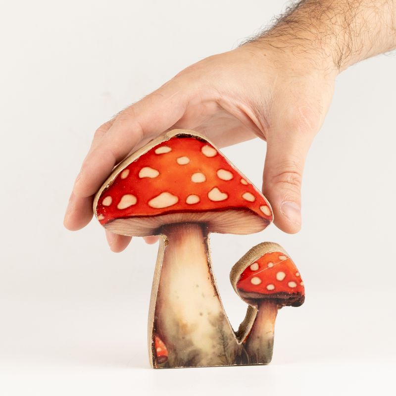 Plantes d'Intérieur en Bois - Mini Champignon Rouge