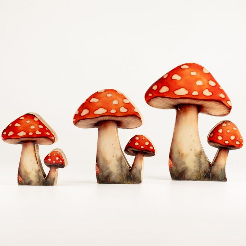 Plantes d'Intérieur en Bois - Champignon Amanite Tue-mouches Moyen