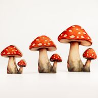 Plantes d'Intérieur en Bois - Champignon Amanite Tue-mouches Moyen