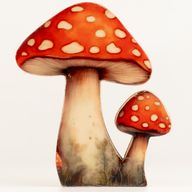 Plantes d'Intérieur en Bois – Grand Champignon Amanite Tue-Mouches