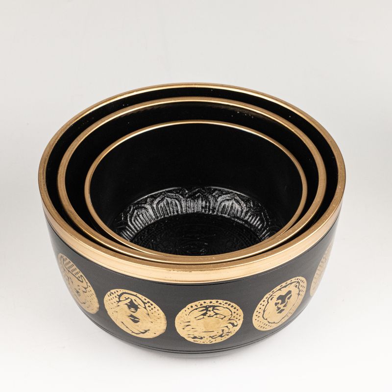 Bols Zodiaque Noirs - Lot de 3 - 15cm 19cm 20cm